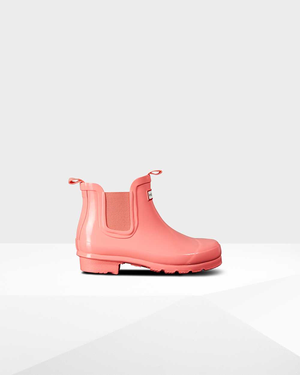 Hunter Original Big Gloss Kids Chelsea Boots NZ-06408R Pink